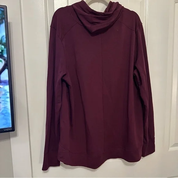 SUPER SOFT crimson / plum hoodie sweatshirt XL - Picture 5 of 10